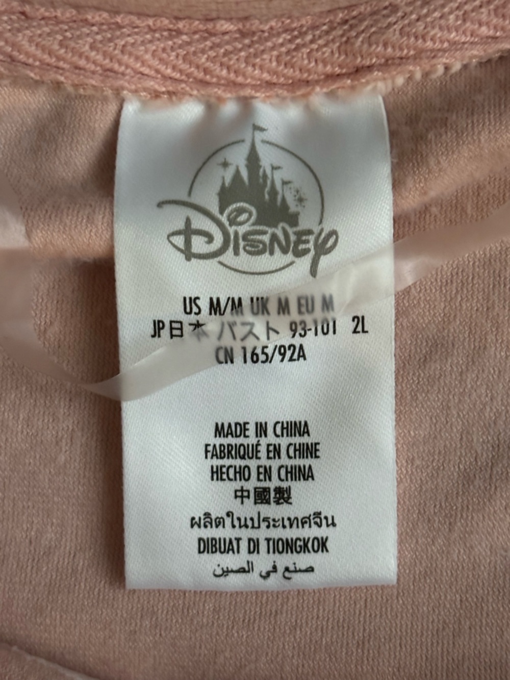 Disney Pale Pink Beauty and the Beast Velvet Crewneck Sweatshirt, M - Picture 5 of 10